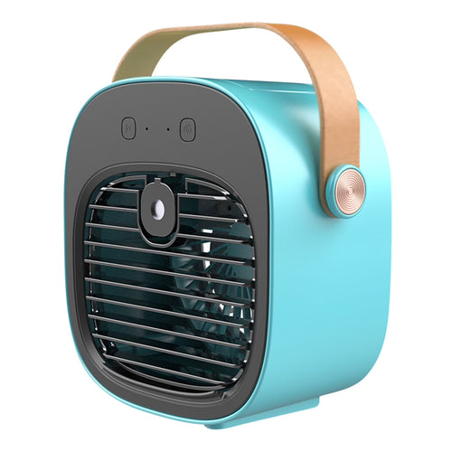 Smart Portable Air Conditioner Mini Portable Fan Portable Travel Fan Usb Fans Portable Rechargeable, for Bedroom Home (Blue)