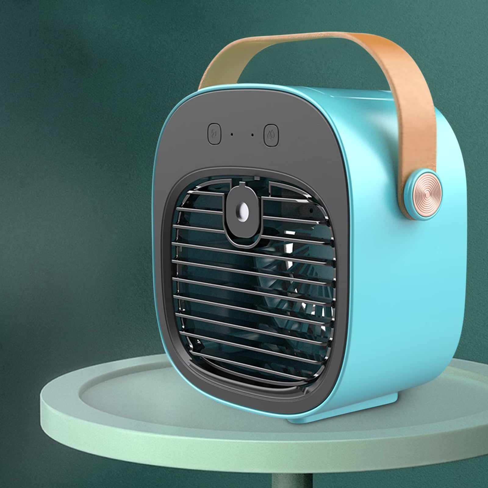 Smart Portable Air Conditioner Mini Portable Fan Portable Travel Fan Usb Fans Portable Rechargeable, for Bedroom Home (Blue)