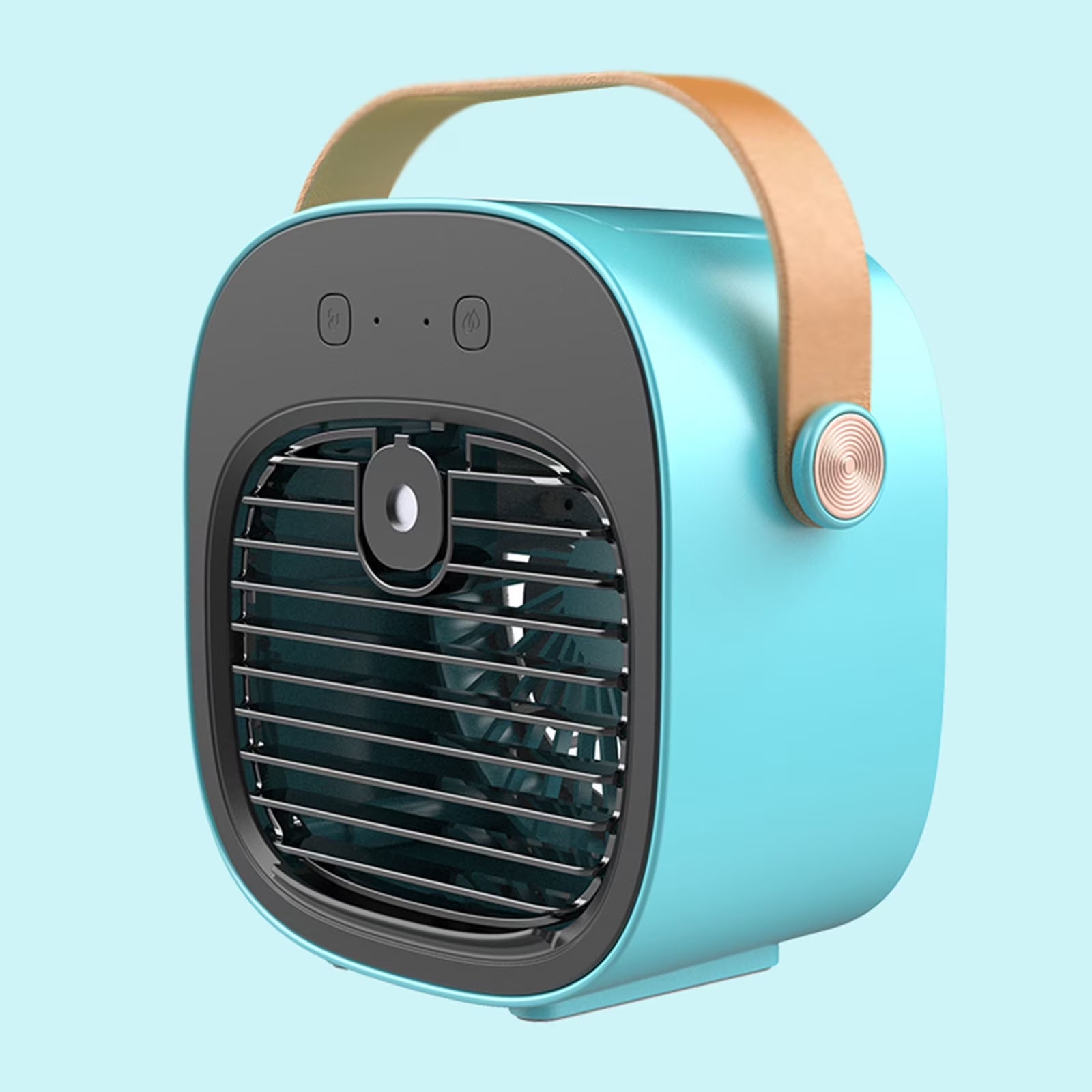 Smart Portable Air Conditioner Mini Portable Fan Portable Travel Fan Usb Fans Portable Rechargeable, for Bedroom Home (Blue)